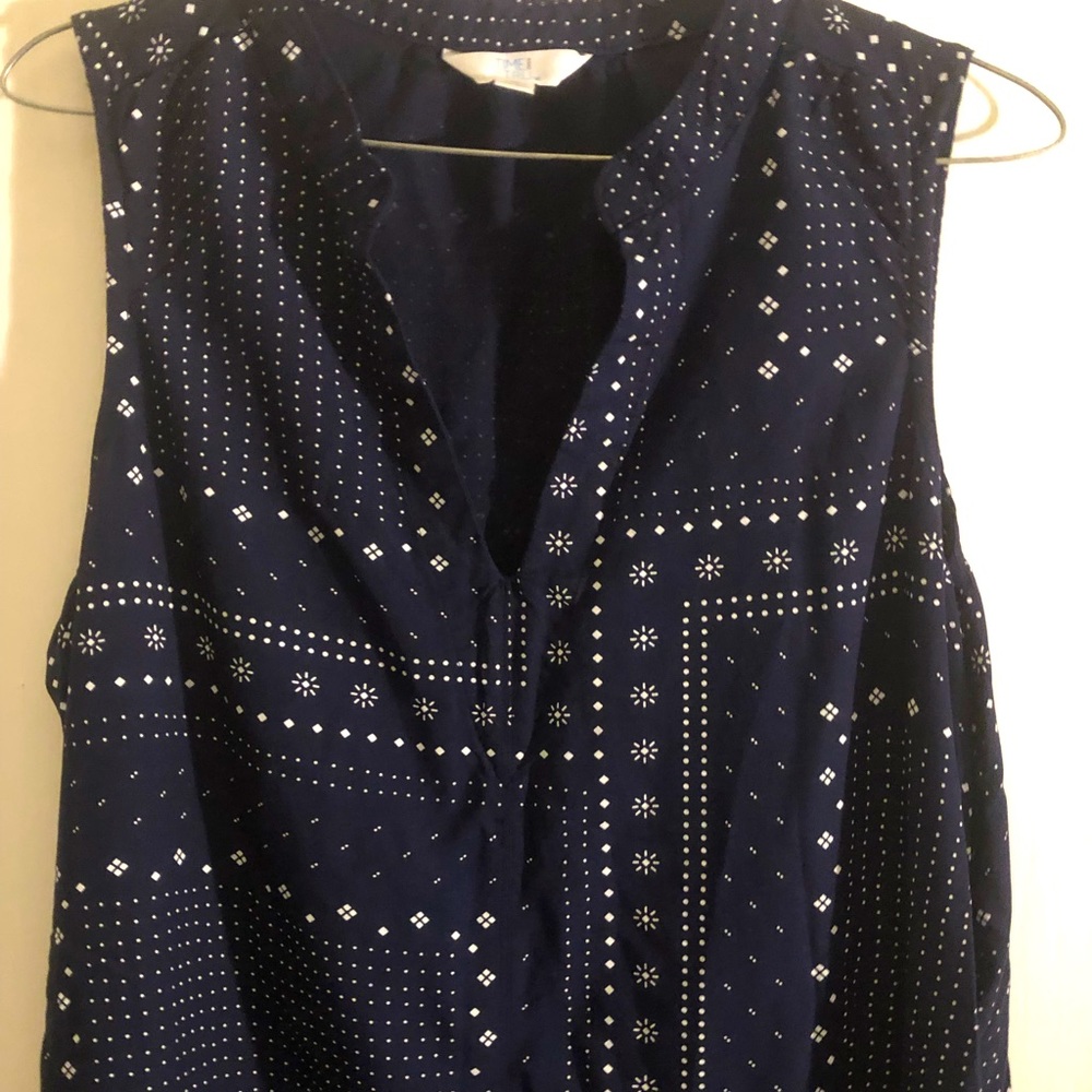 Blue Causual Sleeveless Dress